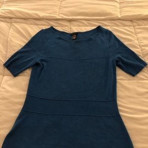 Blue short sleeve sweater